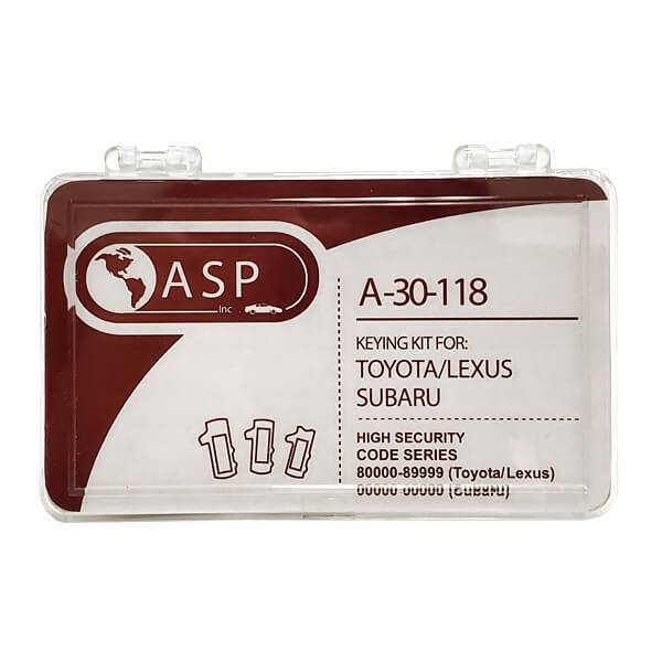 Asp ASP: TOYOTA TUMBLER KEYING KIT TOYOTA/LEXUS 80K, SUBARU 90K ASP-A-30-118